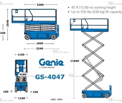 Ножничный подъемник Genie GS 4047